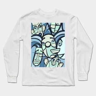 portrait cubism Long Sleeve T-Shirt